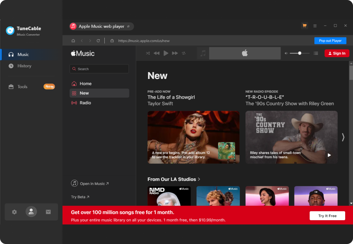 Step 1: Sign in Apple Music Web Player